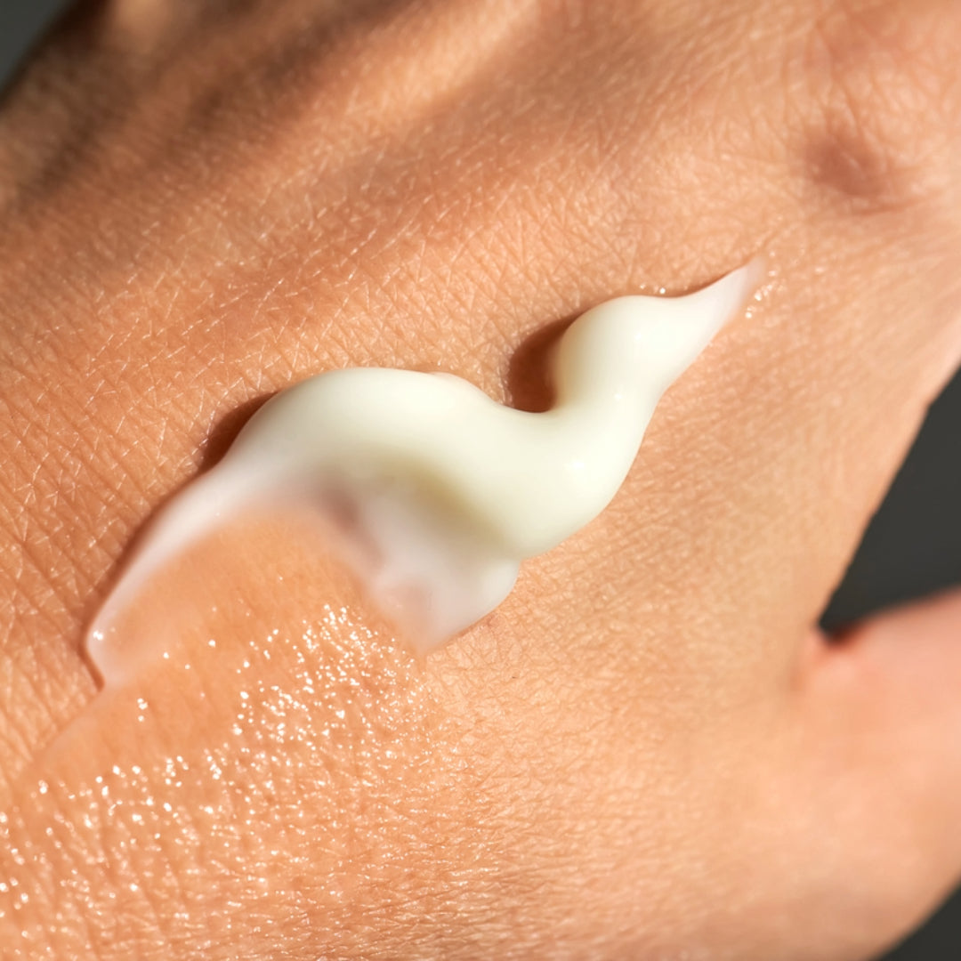 Cream swipe on a hand