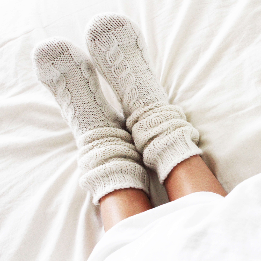 Warm cosy feet with wool socks 