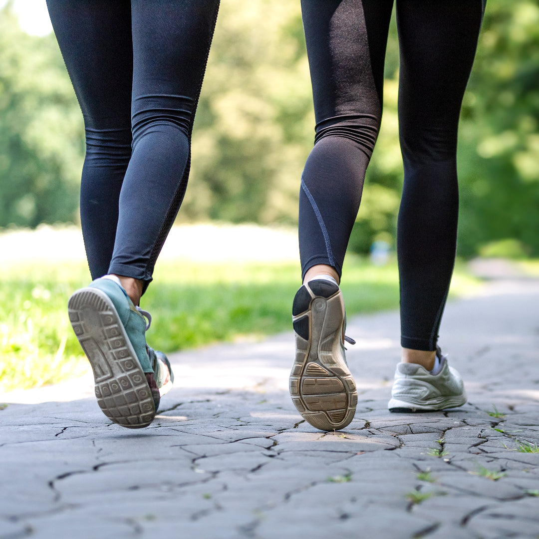 A group of people running
