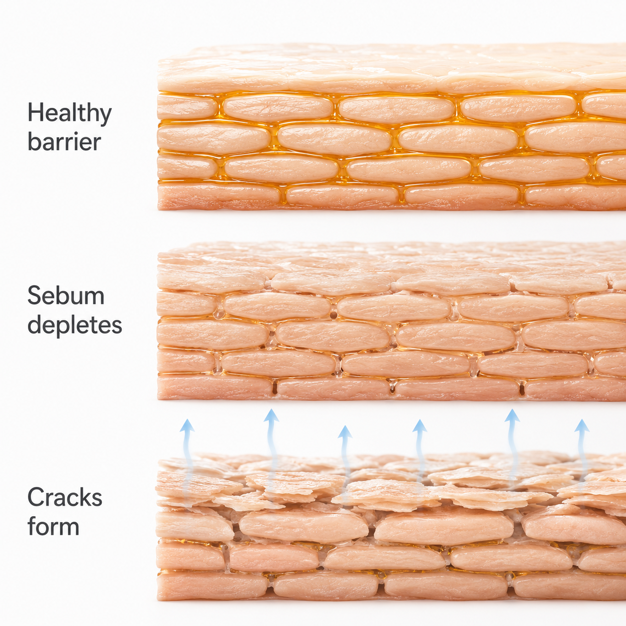 Diabetes depletes the skin's natural oils. That's why cracks keep ...