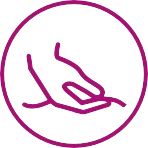 Small icon representing smooth skin